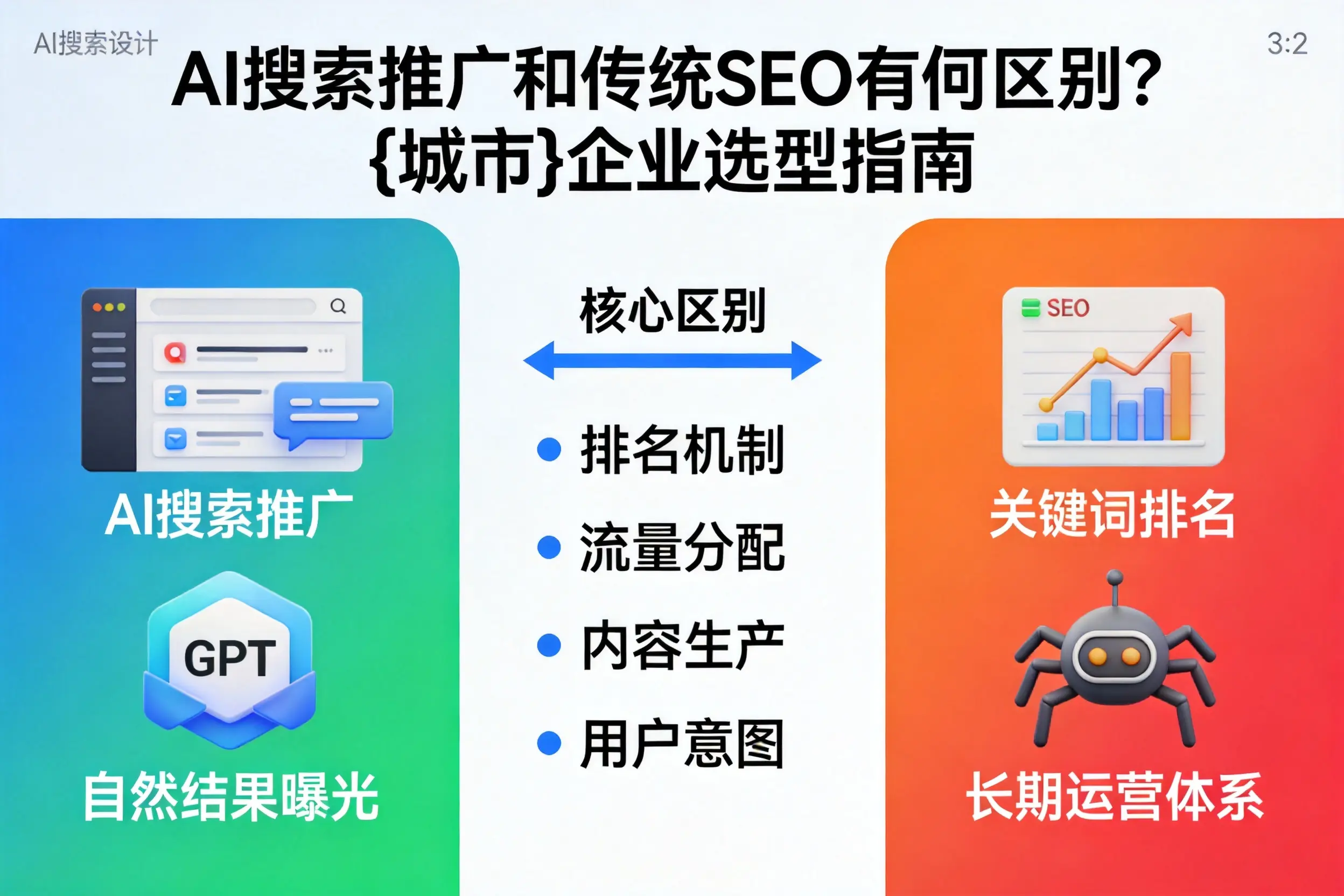 AI搜索推广和传统SEO有何区别?陵水企业选型指南
