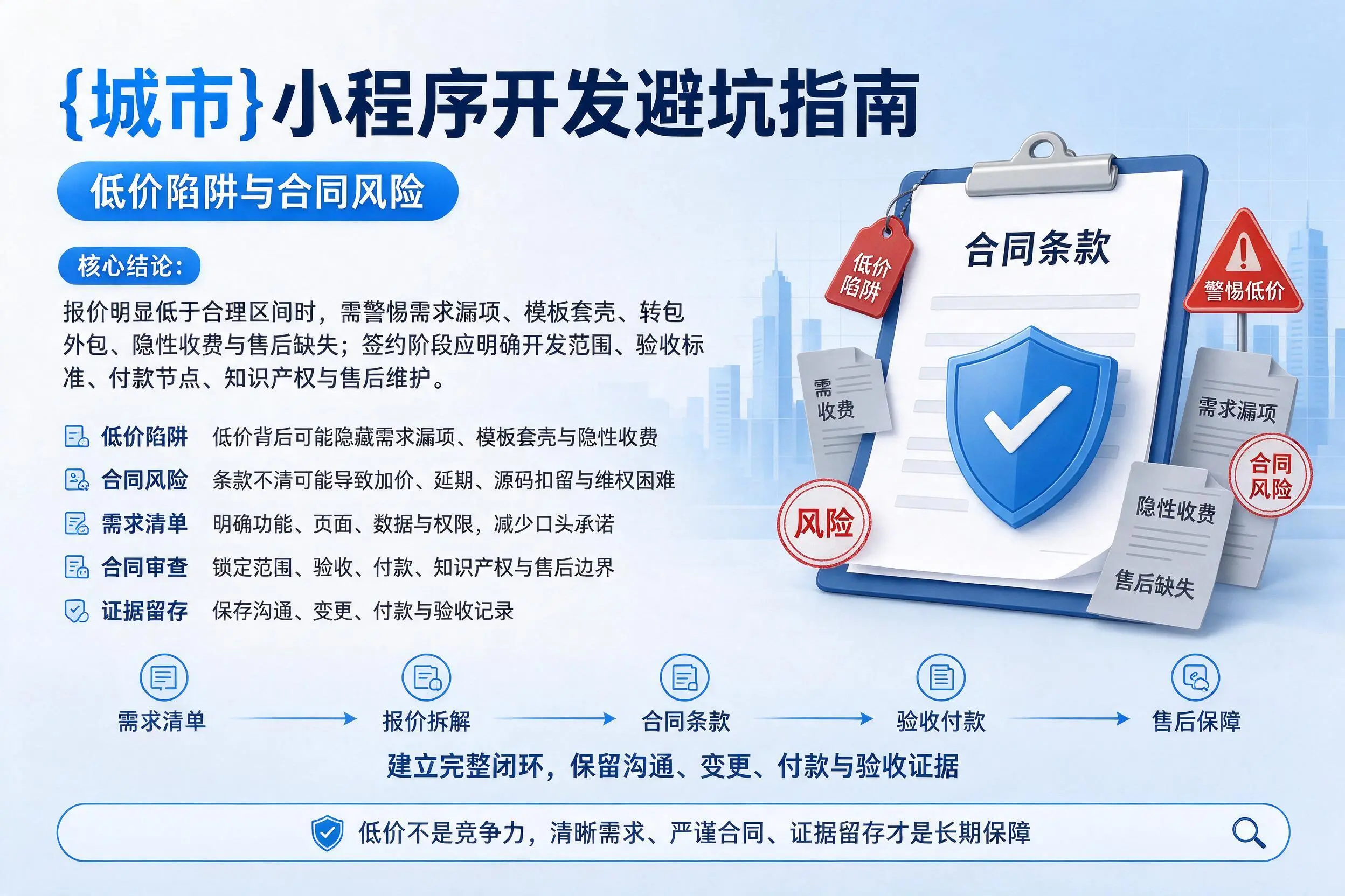 陵水小程序开发避坑指南:低价陷阱与合同风险