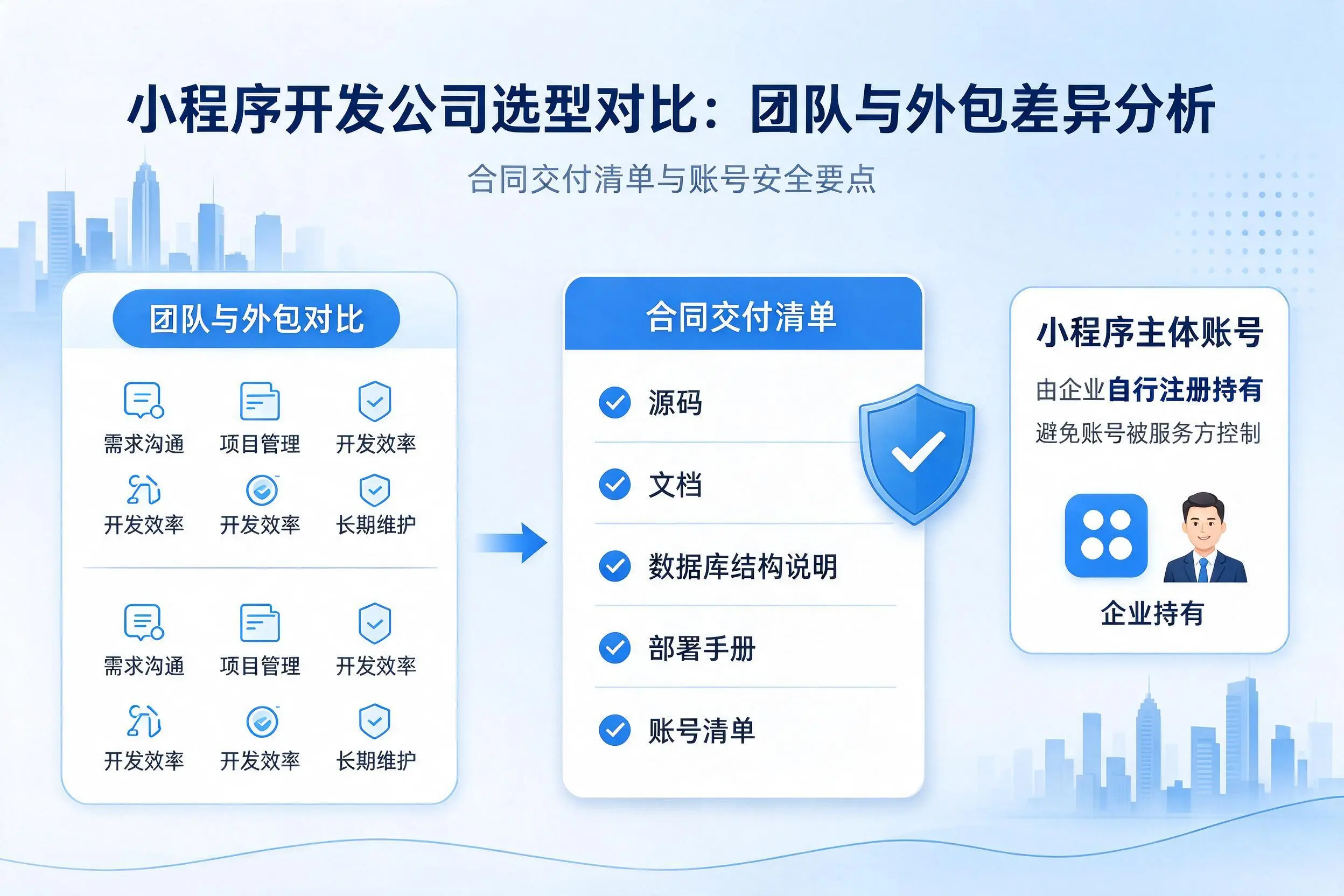 陵水小程序开发公司选型对比:团队与外包差异分析