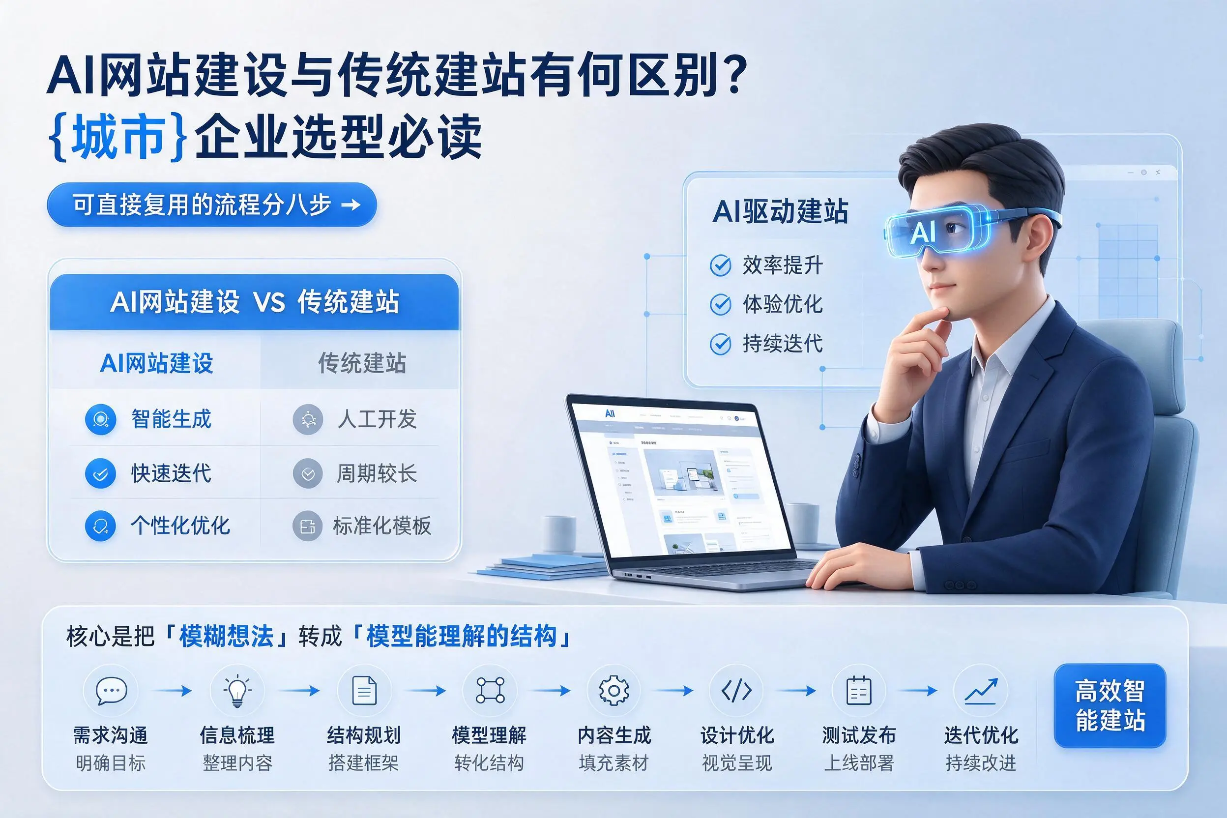 AI网站建设与传统建站有何区别？陵水企业选型必读