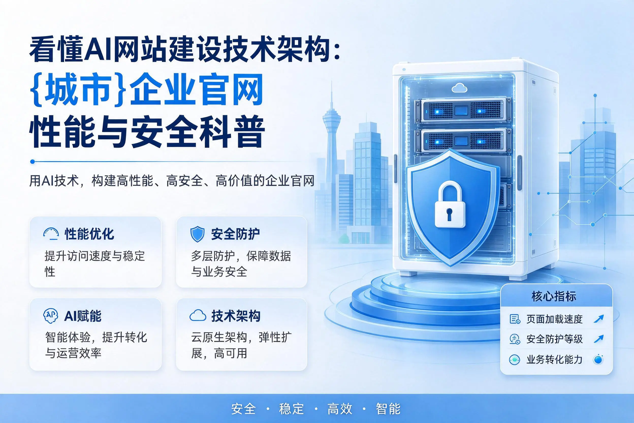 看懂AI网站建设技术架构：陵水企业官网性能与安全科普