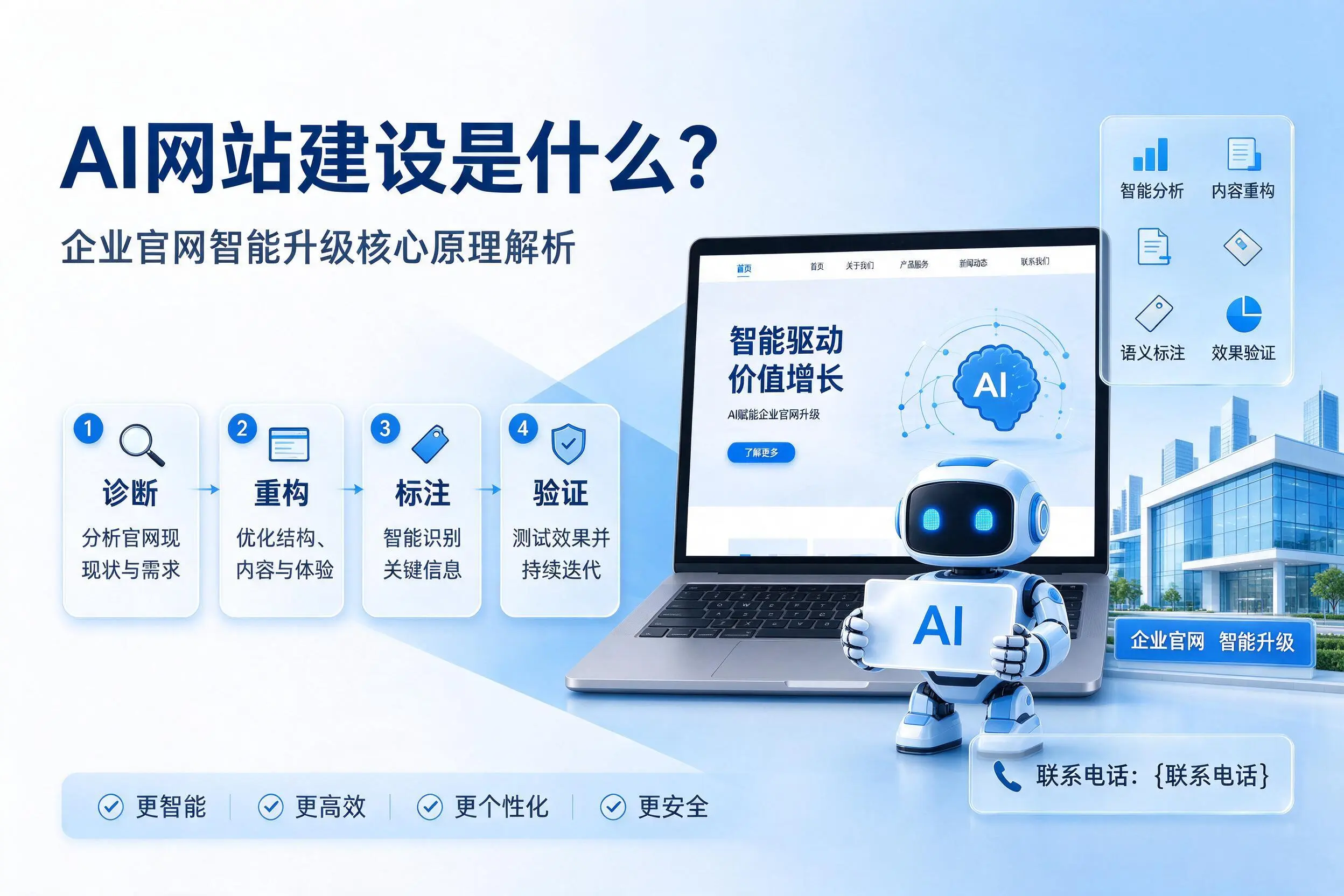 AI网站建设是什么?陵水企业官网智能升级核心原理解析