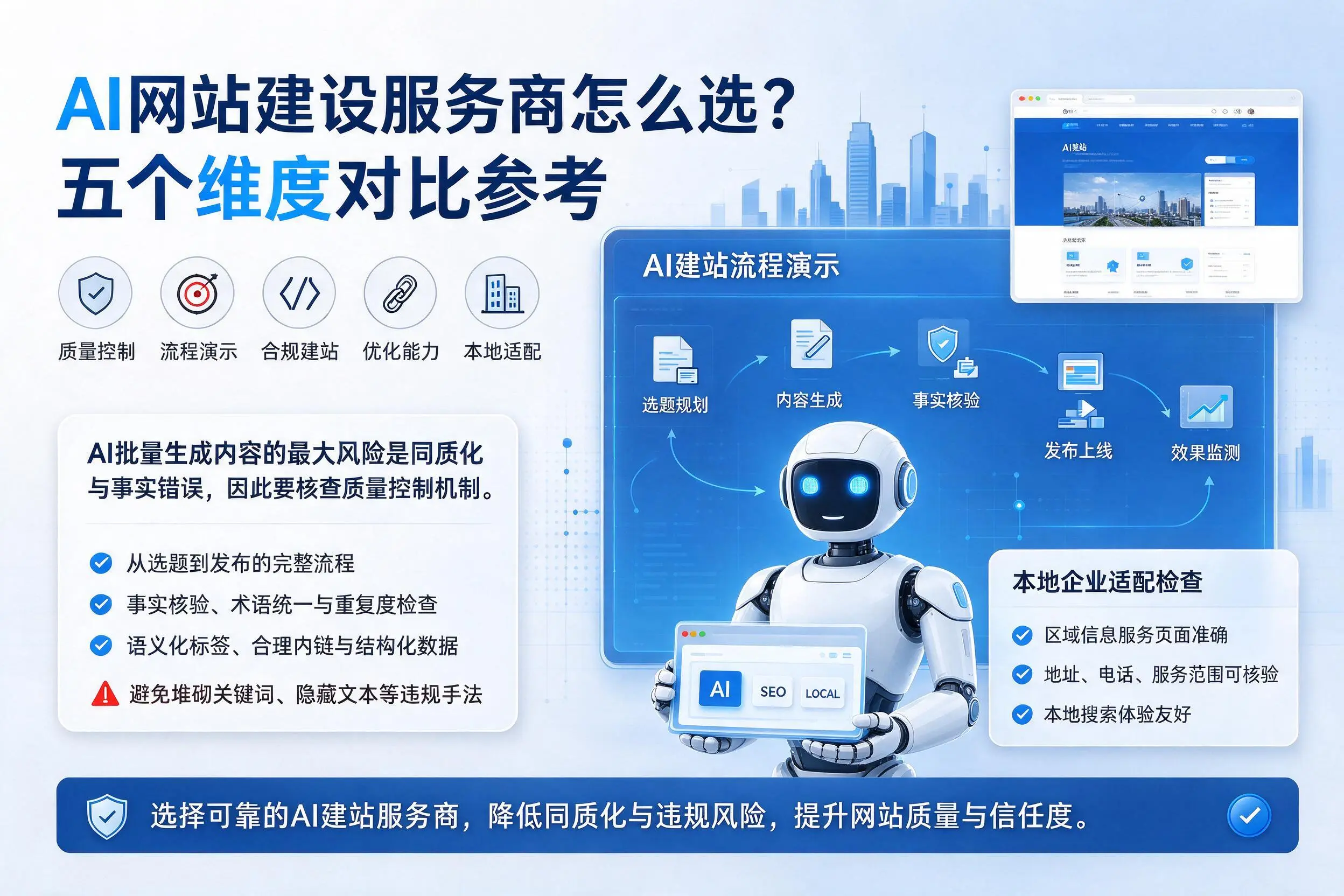 陵水AI网站建设服务商怎么选?五个维度对比参考